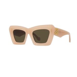 New Loewe Anagram Sunglasses, Shiny Pink/Nude